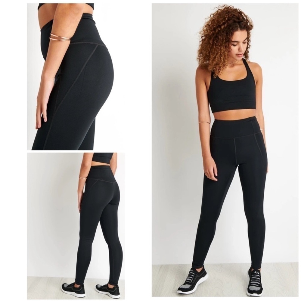 High-Waisted Black Leggings